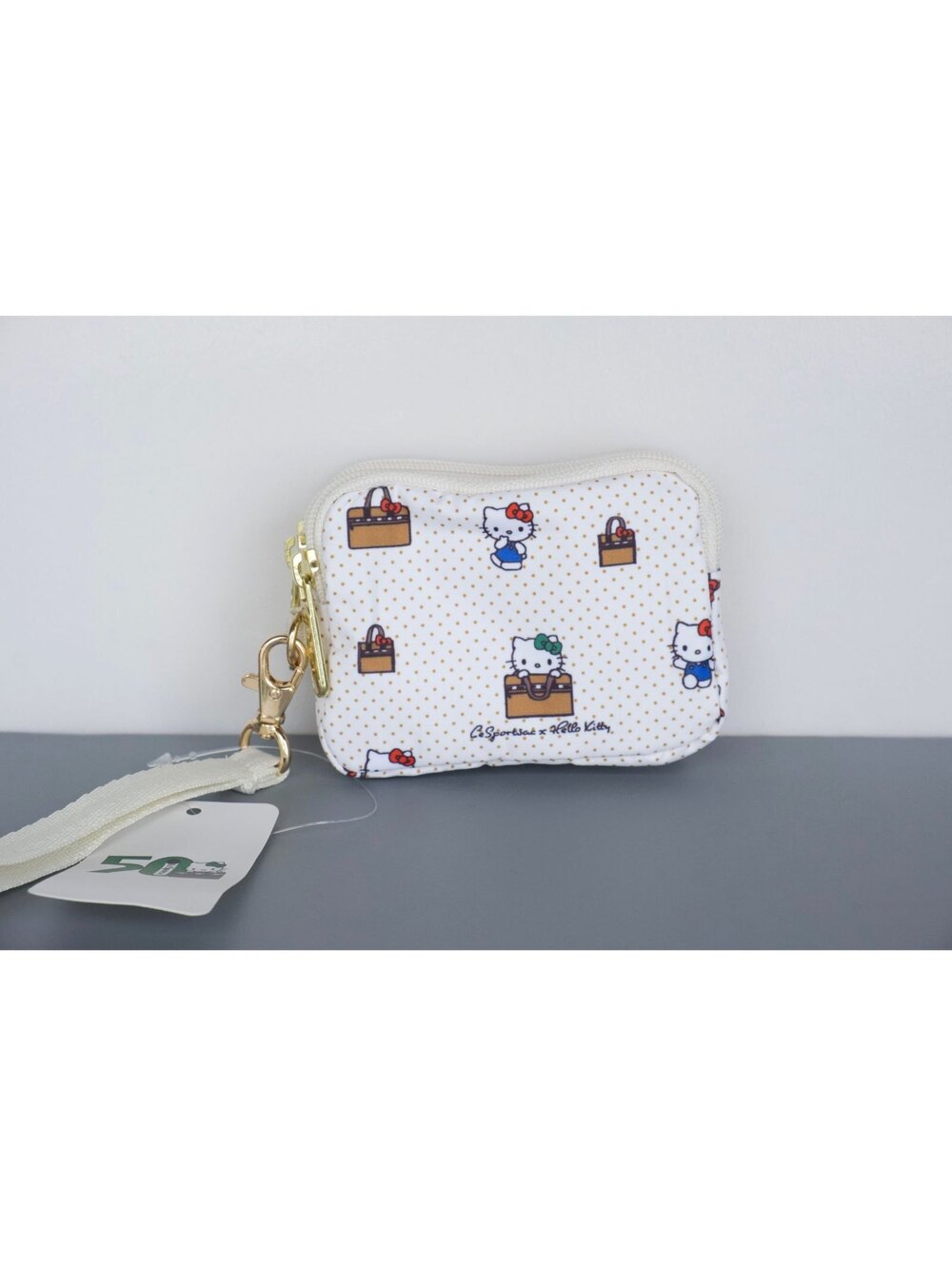 LeSportsac x Hello Kitty 3 Zipper White Wristlet Wallet NWT